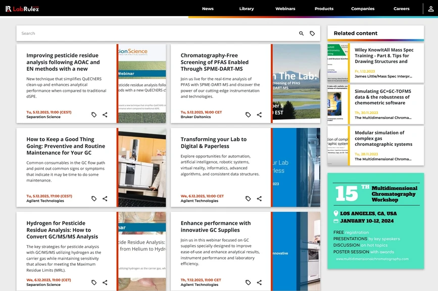 <p>LabRulez: Webinars LabRulezGCMS Week 49/2023</p>
