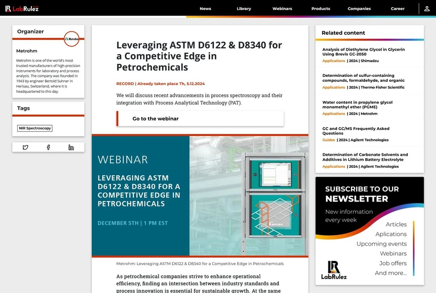 <p>LabRulez: Webinars LabRulezGCMS Week 49/2024</p>