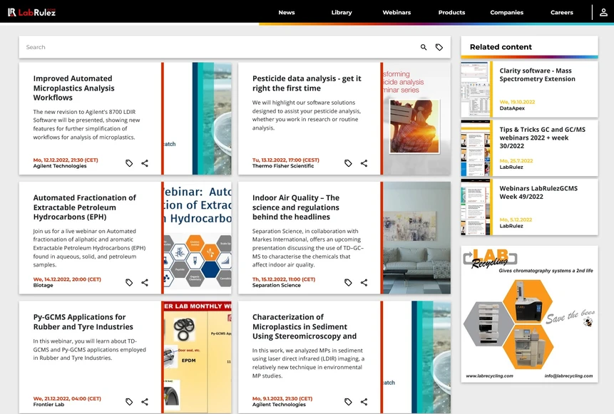 <p>LabRulez: Webinars LabRulezGCMS Week 50/2022</p>