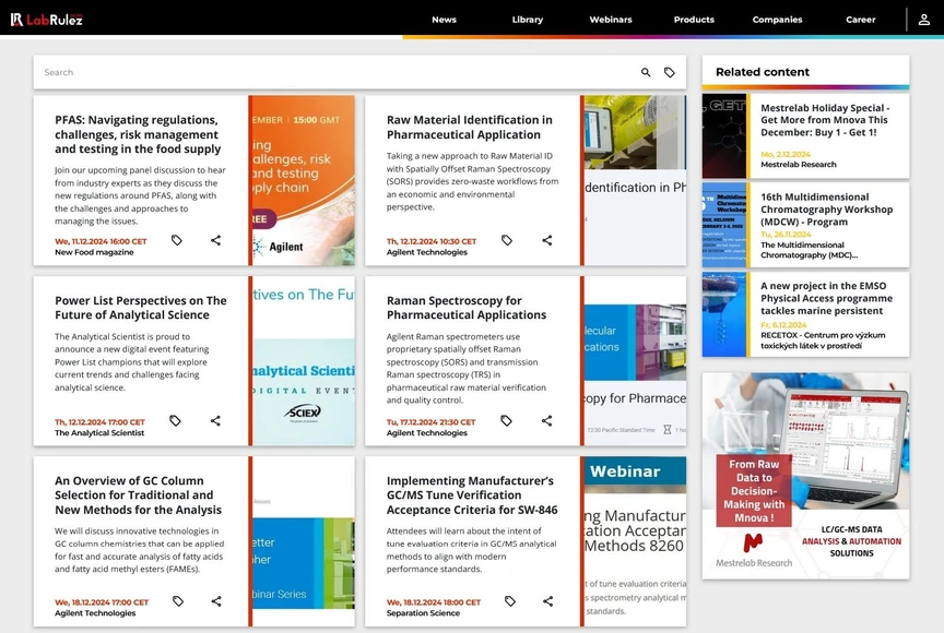 <p>LabRulez: Webinars LabRulezGCMS Week 50/2024</p>