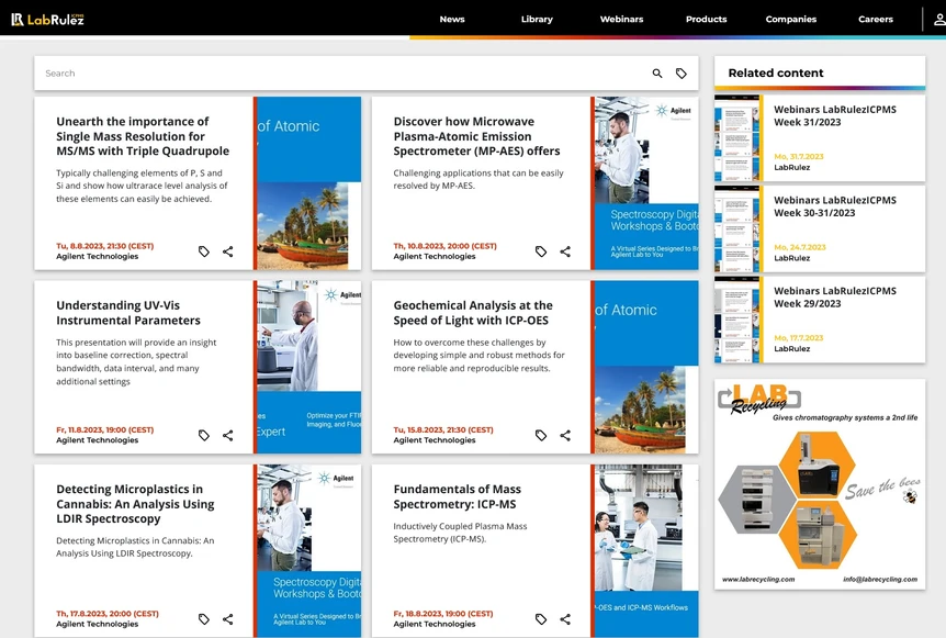 <p>LabRulez: Webinars LabRulezICPMS Week 32/2023</p>
