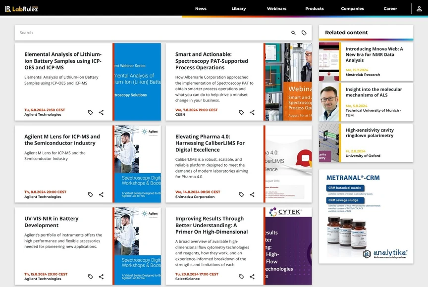 <p>LabRulez: Webinars LabRulezICPMS Week 32-33/2024</p>
