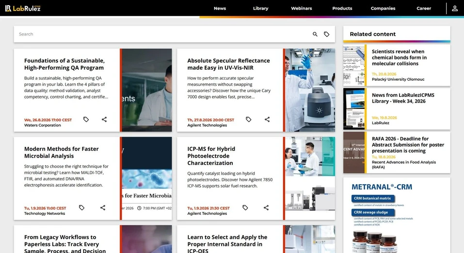 <p>LabRulez: Webinars LabRulezICPMS Week 35/2026</p>