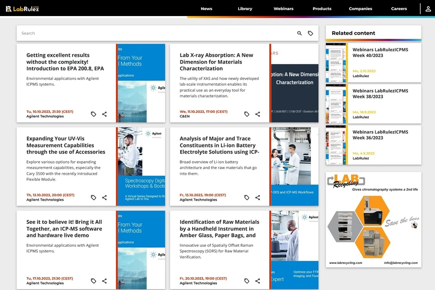 <p>LabRulez: Webinars LabRulezICPMS Week 41/2023</p>