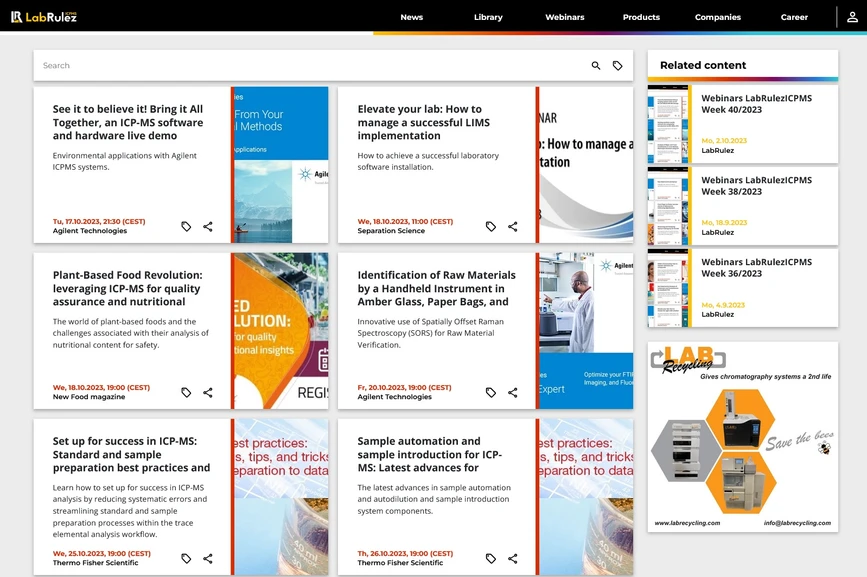 <p>LabRulez: Webinars LabRulezICPMS Week 42/2023</p>