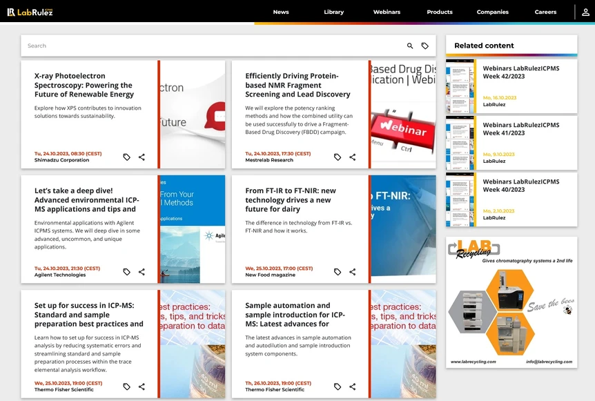 <p>LabRulez: Webinars LabRulezICPMS Week 43/2023</p>
