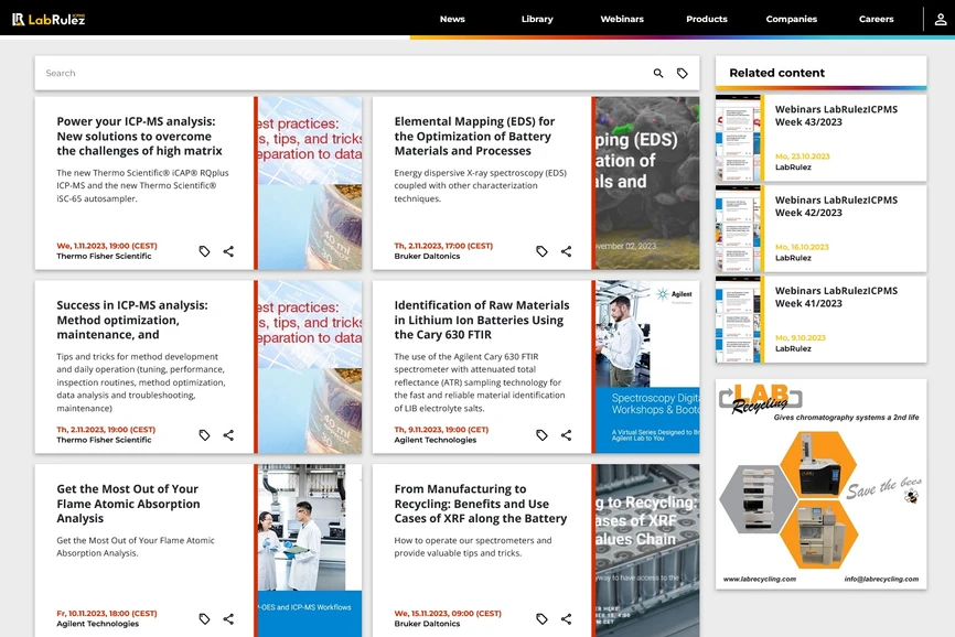 <p>LabRulez: Webinars LabRulezICPMS Week 44-45/2023</p>
