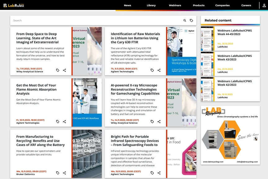 <p>LabRulez: Webinars LabRulezICPMS Week 45/2023</p>