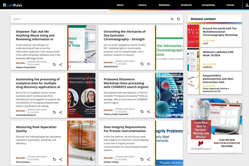 <p>LabRulez: Webinars LabRulezLCMS Week 15/2024</p>
