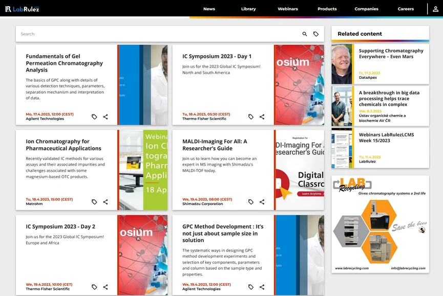 <p>LabRulez: Webinars LabRulezLCMS Week 16/2023</p>
