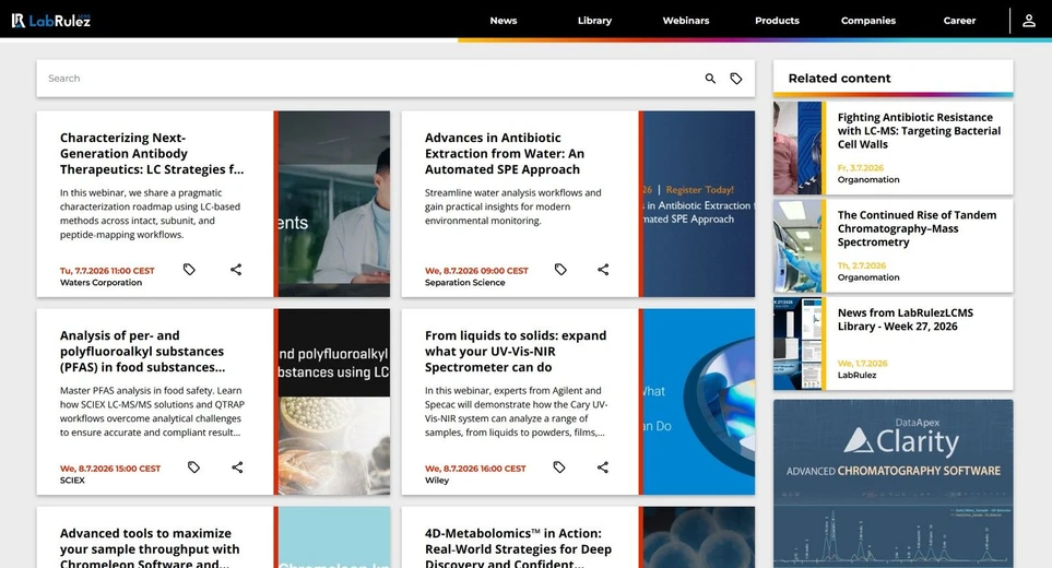 <p>LabRulez: Webinars LabRulezLCMS Week 28/2026</p>