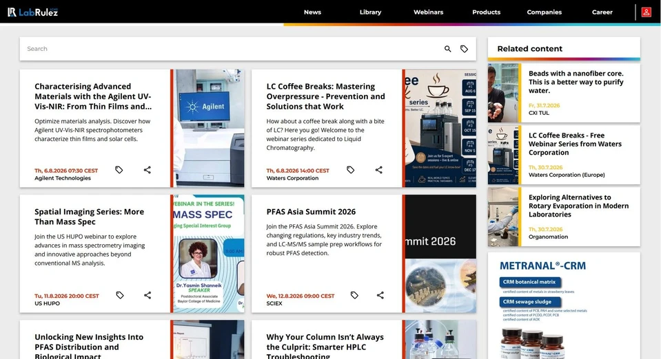 <p>LabRulez: Webinars LabRulezLCMS Weeks 32-33/2026</p>
