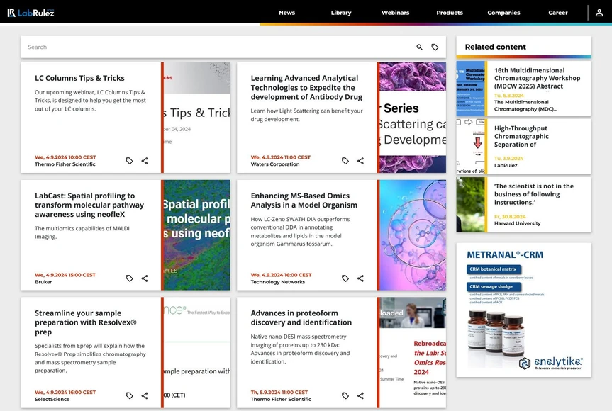 <p>LabRulez: Webinars LabRulezLCMS Week 36/2024</p>