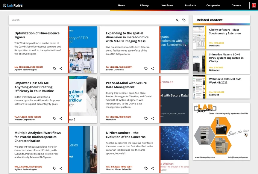 <p>LabRulez: Webinars LabRulezLCMS Week 44/2022</p>
