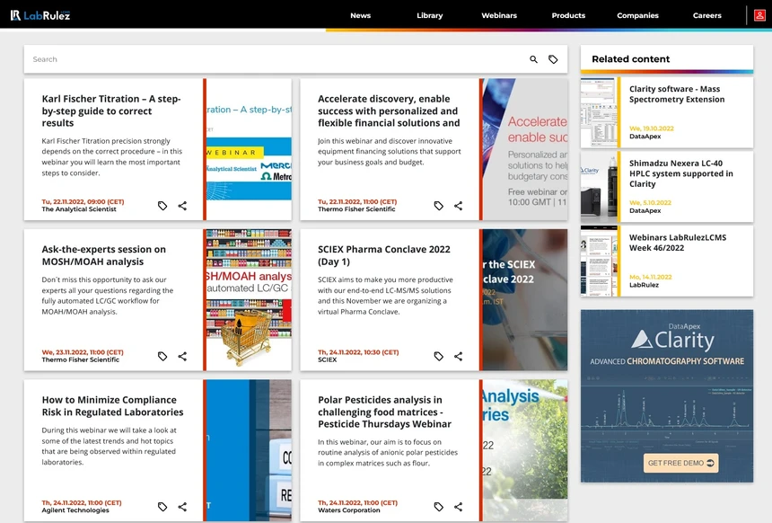 <p>LabRulez: Webinars LabRulezLCMS Week 47/2022</p>
