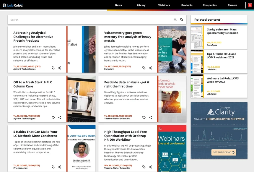 <p>LabRulez: Webinars LabRulezLCMS Week 50/2022</p>