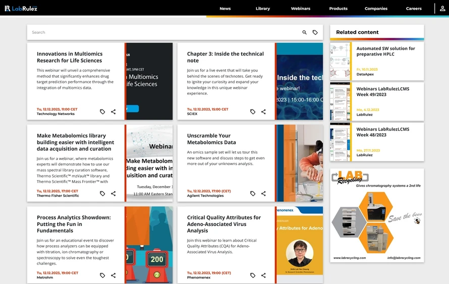 <p>LabRulez: Webinars LabRulezLCMS Week 50/2023</p>
