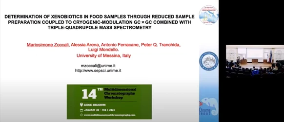 Xenobiotics in food samples by cryogenic-modulation GC×GC-QqQMS (Mariosimone Zoccali, MDCW 2023)