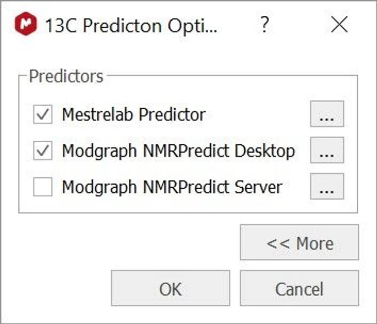 Mestrelab Research: Figure 2 - 13C Prediction options in Mnova 14