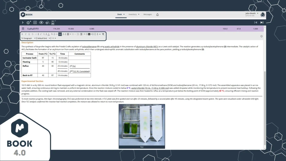 Mestrelab Research: Figure 4b. Improved text editor with enhanced features