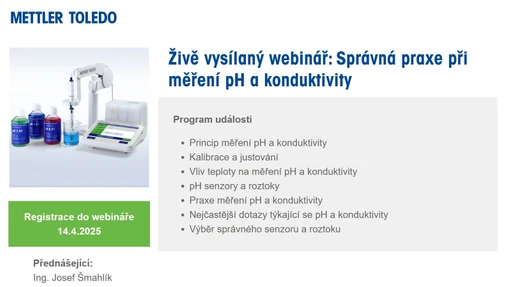 Správná praxe při měření pH a konduktivity