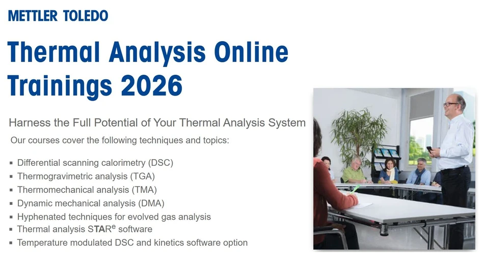 Thermal Analysis Online Trainings 2026 - DMA Advanced