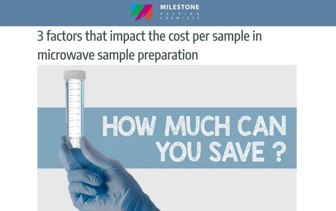 3 factors that impact the cost per sample in microwave sample preparation 