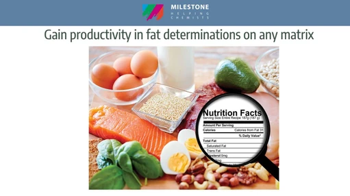 Gain productivity in fat determinations on any matrix