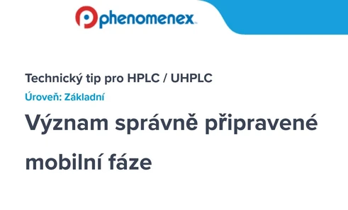 Význam správně připravené mobilní fáze