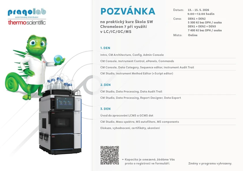 <p>Pragolab: Pozvánka na online kurz Škola SW Chromeleon 7 při využití v LC/IC/GC/MS</p>