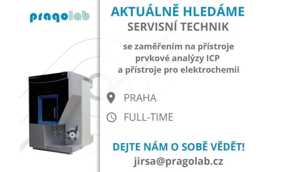 <p>Pragolab: Servisní technik pro celou ČR (ICP a přístroje pro elektrochemii)</p>