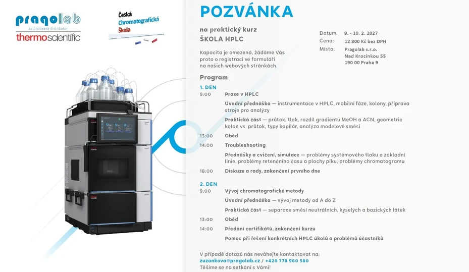 Praktický kurz ŠKOLA HPLC