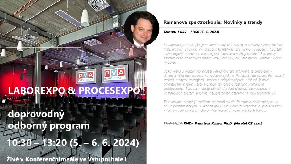 <ul>
<li><strong>Foto:</strong> LabRulez: LABOREXPO 2024: Ramanova spektroskopie: Novinky a trendy</li>
</ul>
