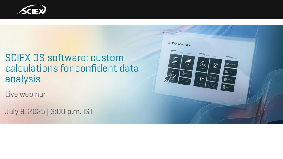 SCIEX: SCIEX OS software: custom calculations for confident data analysis
