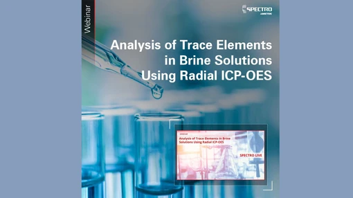 Analysis of Trace Elements in Brine Solutions Using Radial ICP-OES 
