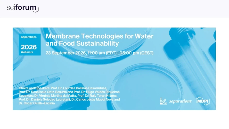 Sciforum: Membrane Technologies for Water and Food Sustainability