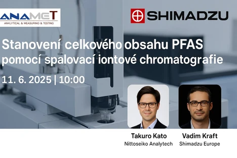 Pozvánka na Shimadzu webinář Stanovení celkového obsahu PFAS pomocí spalovací iontové chromatografie