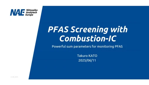Záznam webináře Stanovení celkového obsahu PFAS pomocí spalovací iontové chromatografie