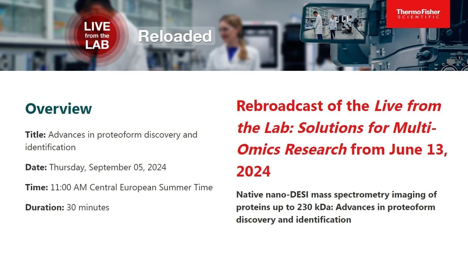 ThermoFisher Scientific: Advances in proteoform discovery and identification