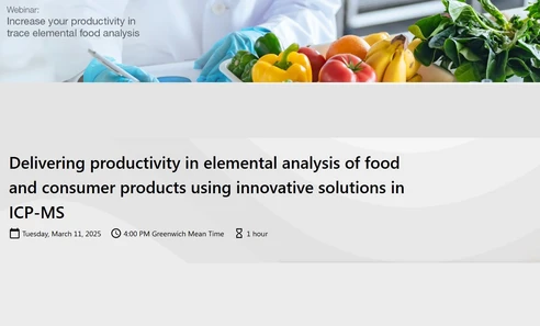 Delivering productivity in elemental analysis of food and consumer products using innovative solutions in ICP-MS