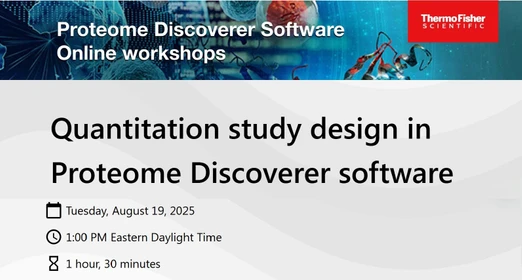 Quantitation study design in Proteome Discoverer software