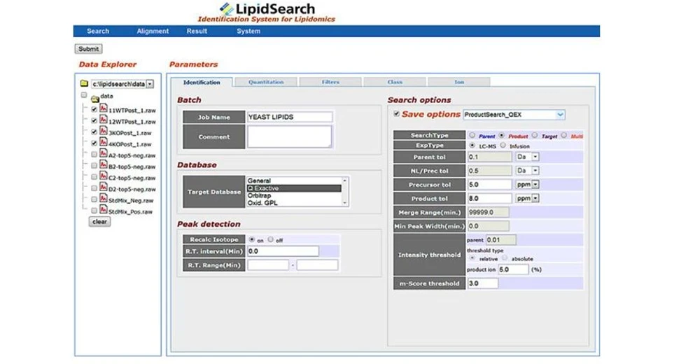 Thermo Scientific™ LipidSearch™ Software: Easy-to-use web browser interface for automated and reliable identification.