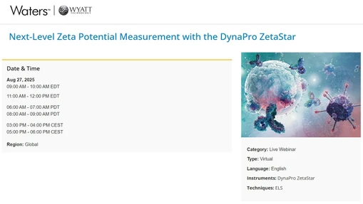 Next-Level Zeta Potential Measurement with the DynaPro ZetaStar
