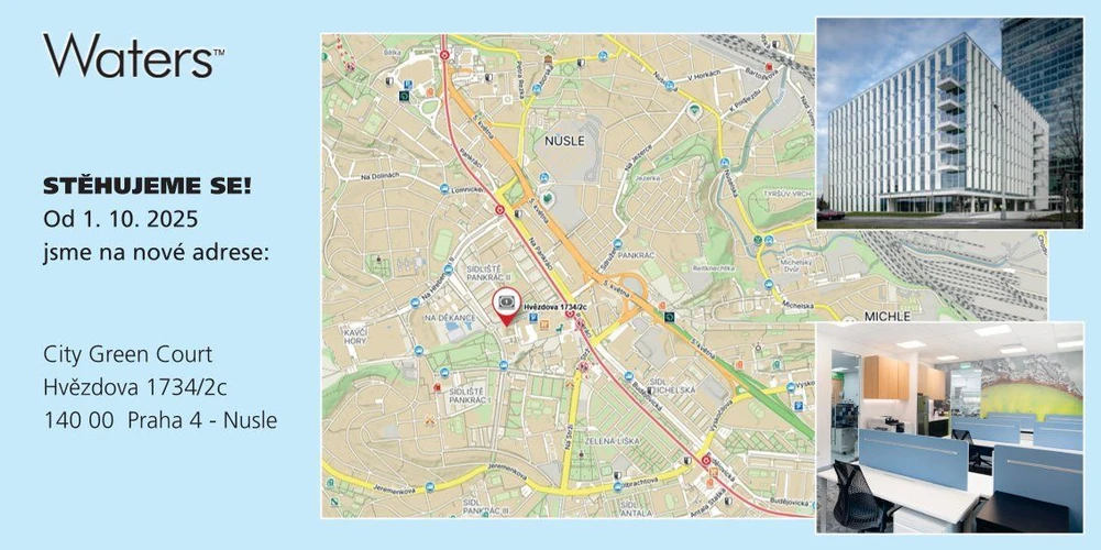 <p>Waters Corporation: Česká pobočka Waters na nové adrese</p>