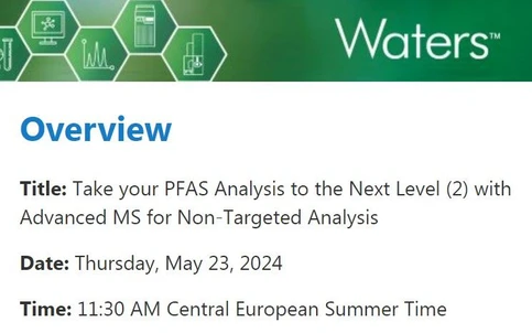 Advanced non-target approaches (PFAS) using Ion mobility