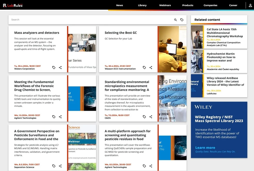 <p>LabRulez: Webinars LabRulezGCMS Week 18/2024</p>
