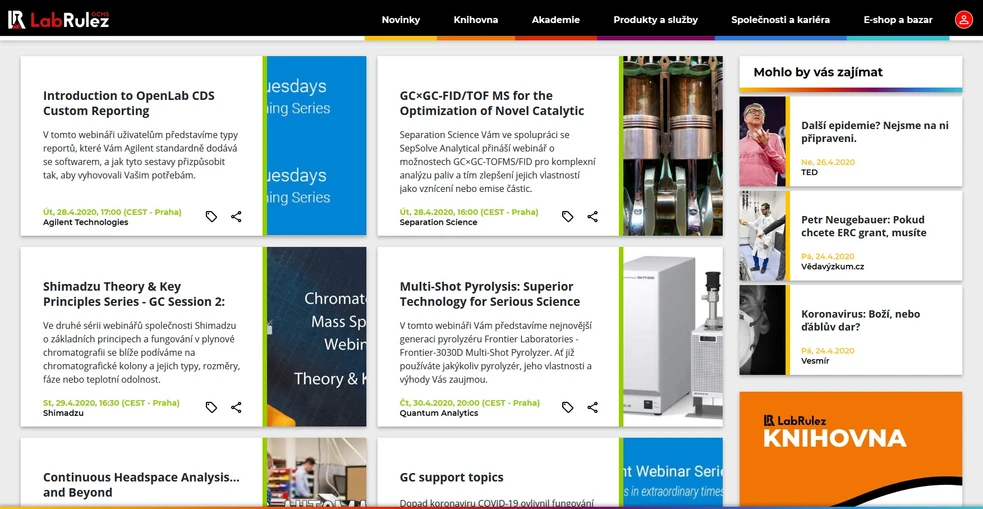<p>LabRulez: GC a GCMS webinars - week 18</p>

