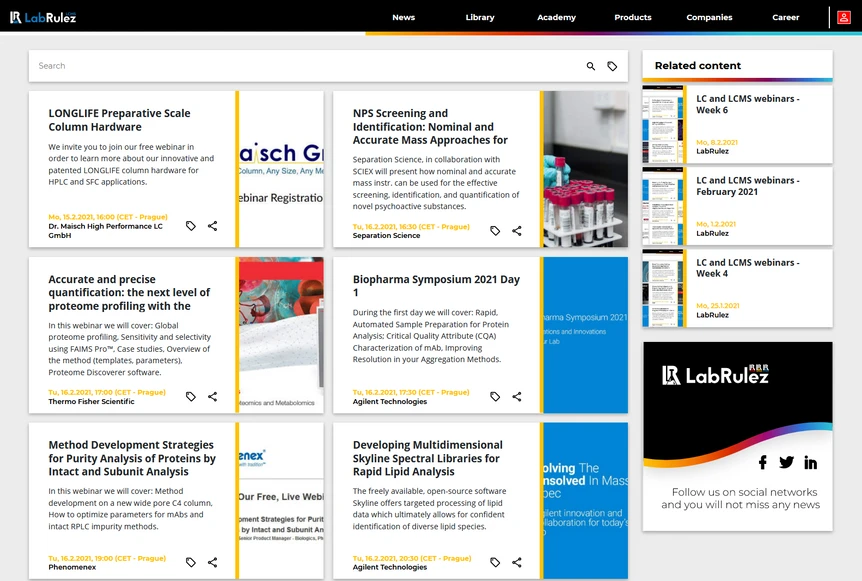 <p>LabRulez: LC and LCMS webinars - Week 7</p>
