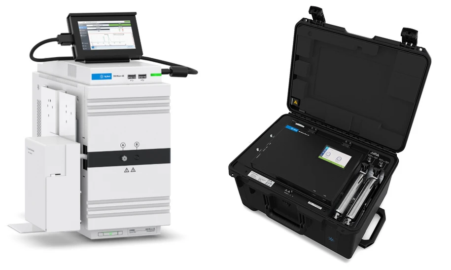 Obrázek 4: Plynový chromatograf Micro GC Agilent 990 a přepravní kufr pro Micro GC Agilent 990
