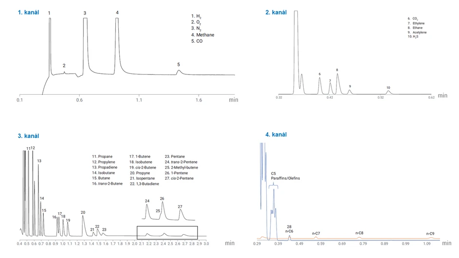 Obrázek 5: RGA analyzátor – Micro GC Agilent 990